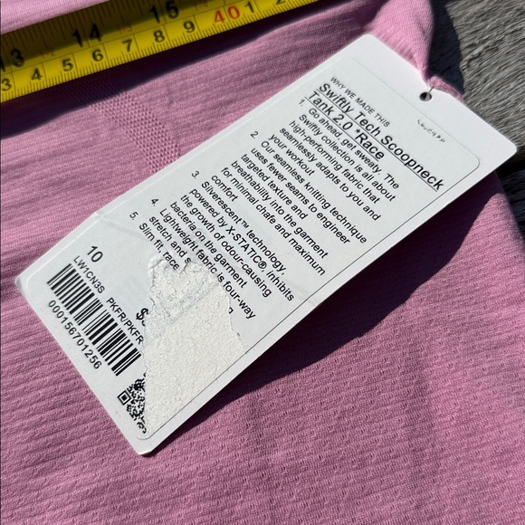 Lululemon Swiftly Tech Racerback Tank Top 2.0  pink‎ frosting size 10 NWT - Picture 6 of 6